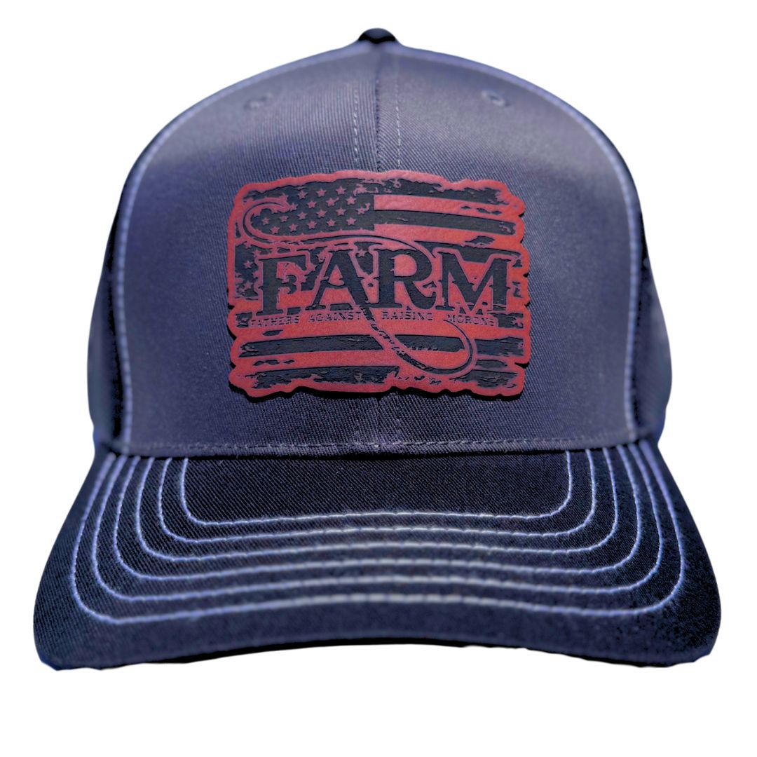 Flag Patch Hat - Black/Charcoal/Black