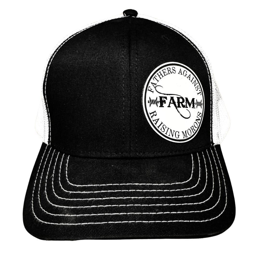 Circle Patch Hat - Black & White