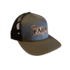 Charcoal/Black Leather Patch Hat FARM Logo