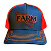 FARM Leather Patch Hat - Charcoal Grey/Safety Orange